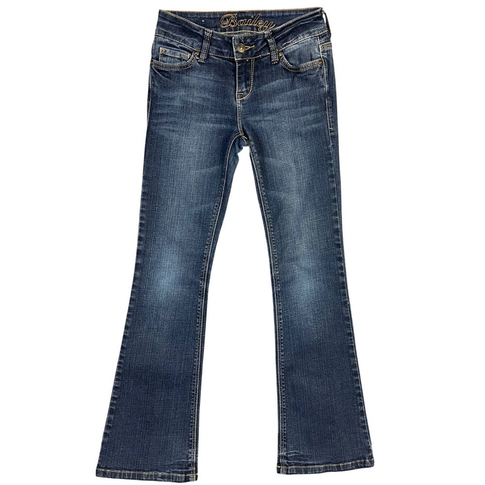 dELiAs Bailey Bootcut Jeans 00P Petite Dark Wash Low Rise Y2K Denim School Fit